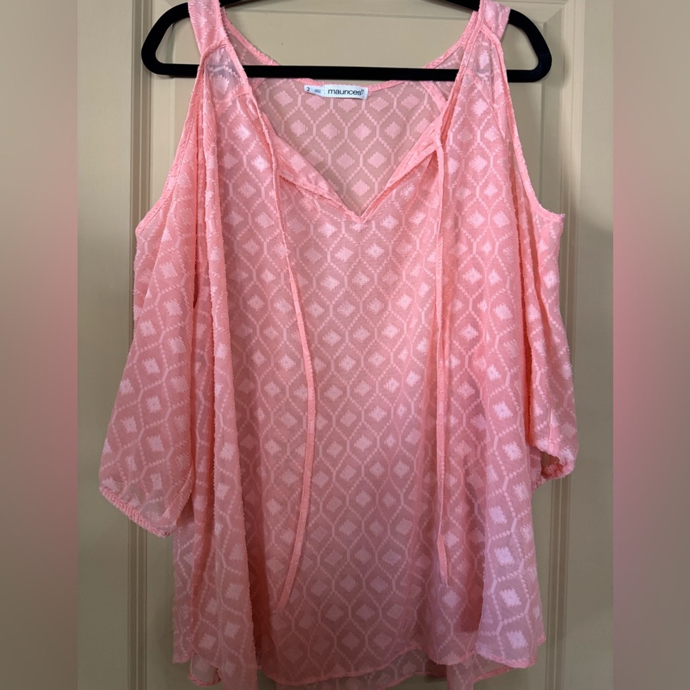 Maurice’s Sheer Cold Shoulder Top